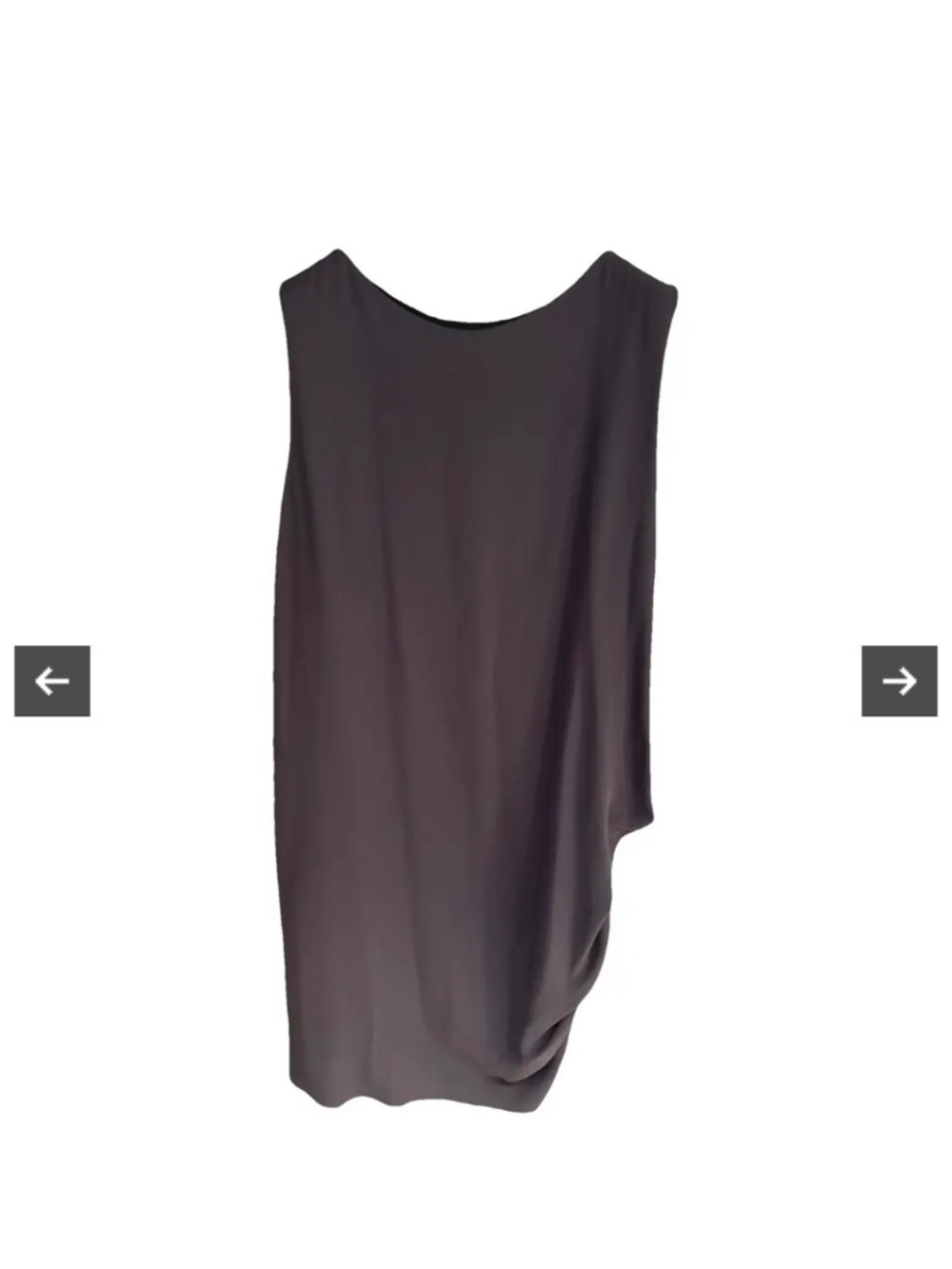 Brunello Cucinelli Grey/Black Asymmetric Mini Dress - Large
